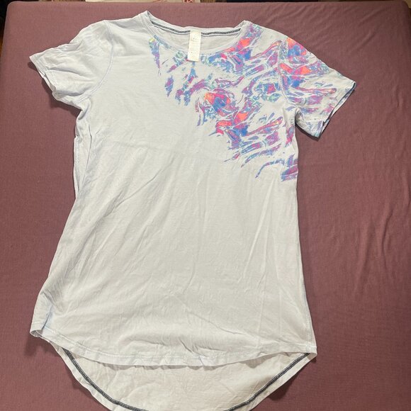 Ivivva (Lululemon kids) light tee-shirt top with color detail - size 14 - Picture 1 of 6